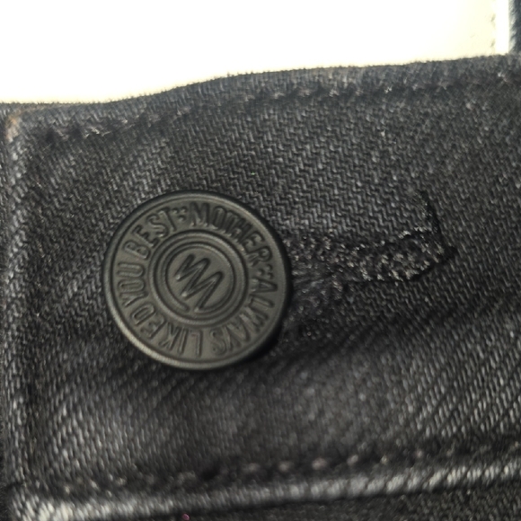 MOTHER Black Straight Leg Jeans - Picture 9 of 12